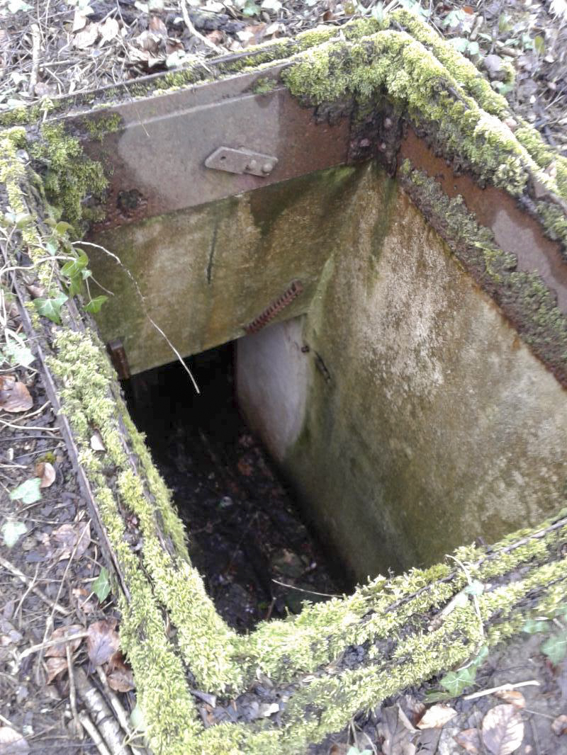 Ligne Maginot - 13 - (Chambre de coupure) -  Le puits d'accès. Le couvercle a disparu. - Fabrice THOMASSIN