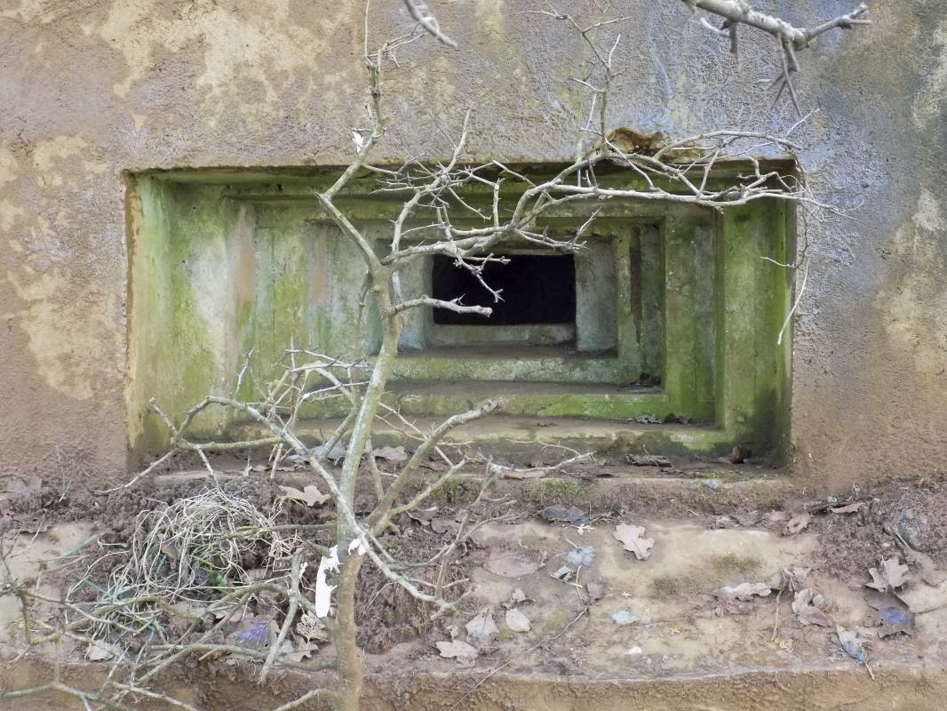 Ligne Maginot - 74BIS - LE GEAI - (Blockhaus pour arme infanterie) - Face frontale, créneau gauche - R Tucker