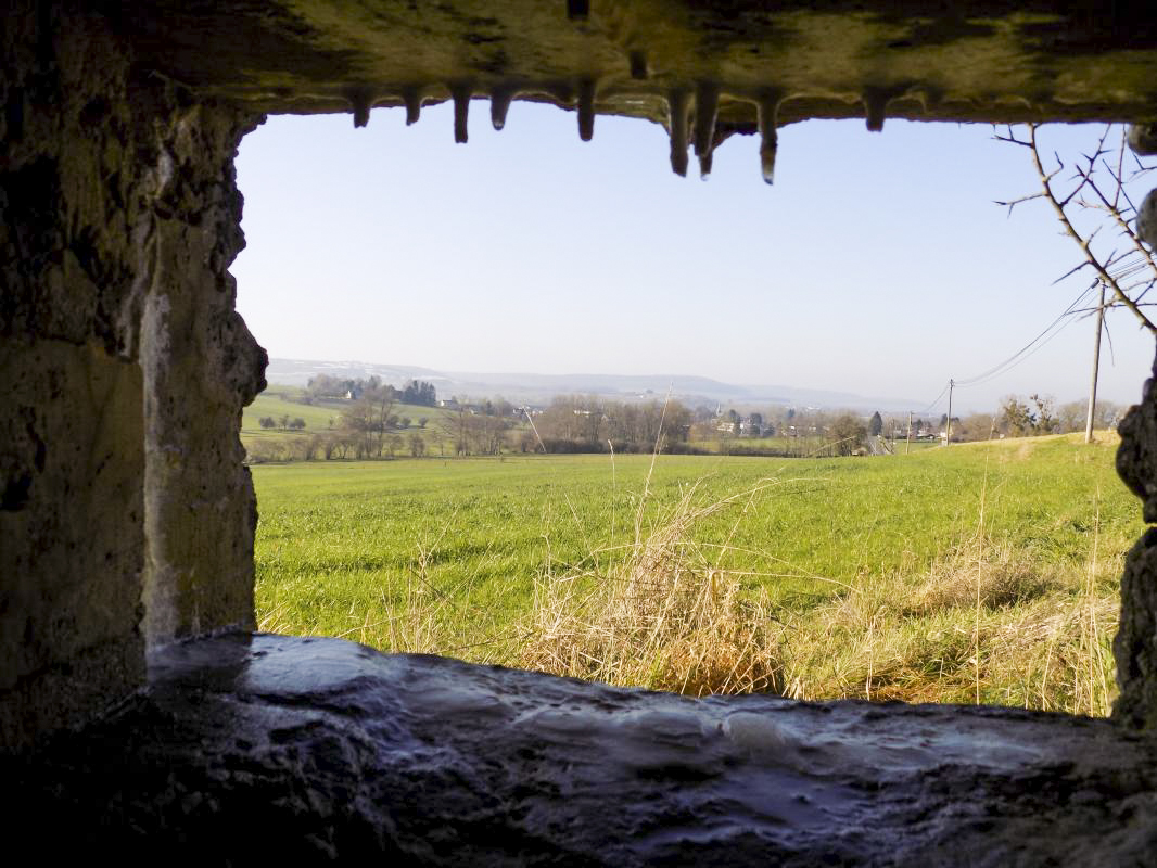 Ligne Maginot - 82 - BOIS DORVILLE EST - (Blockhaus pour arme infanterie) - Vue vers l'ouest, Margut et La Ferté - R Tucker
