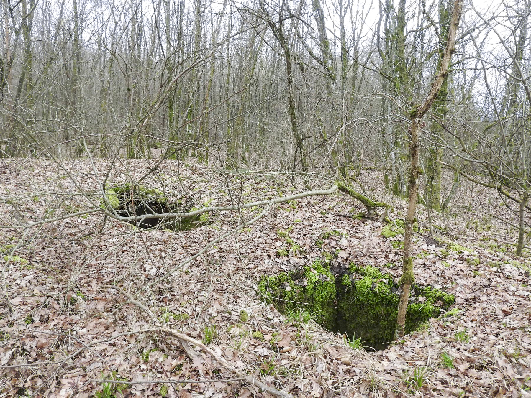 Ligne Maginot - SCHEIDE 5 - (Blockhaus pour arme infanterie) - L'emplacement de la tourelle FT17 à l'avant. - STENGER Mathieu