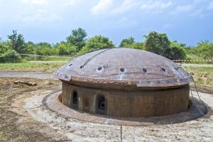 Ligne Maginot - MOLVANGE - A9 - (Ouvrage d'artillerie) - Bloc 5
Tourelle de 75mm R32 pendant le démontage
