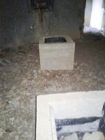 Ligne Maginot - MY3 - (Blockhaus lourd type STG / STG-FCR - Simple) - Chambre de tir.
Dés de béton, supports de bêches pour canon antichar.