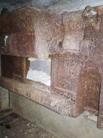 Ligne Maginot - MY3 - (Blockhaus lourd type STG / STG-FCR - Simple) - Créneau pour canon antichar.
La trémie Pamart-Lemaigre. Les volets obturateurs sont manquants. 