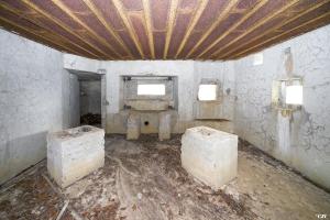 Ligne Maginot - MY4 - (Blockhaus lourd type STG / STG-FCR - Simple) - La chambre de tir avec créneau pour le canon AC et la mitrailleuse