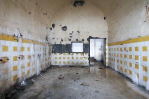 Ligne Maginot - THONNELLE - (Ouvrage d'infanterie) - Cuisine de l'ouvrage
On remarquera sans peine que les opérations de démantèlement de l'ouvrage, réalisées pendant l'occupation, ont revêtu un caractère systématique.