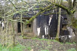 Ligne Maginot - MB161 - (Blockhaus pour canon) - Vue de la façade et de l'entrée