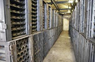 Ligne Maginot - Ouvrage d'artillerie de FERMONT - Bloc 4
Magasin M2
Châssis mle 34 pour le transport des munitions de 75