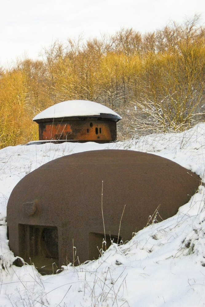 Ligne Maginot - MOLVANGE - A9 - (Ouvrage d'artillerie) - Bloc 6
Tourelle mitrailleuse en position de tir au-dessus de la cloche JM - Michel Teiten