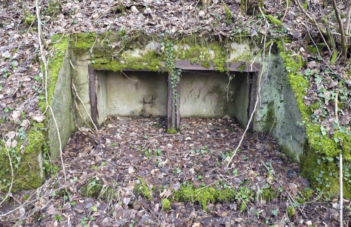 Ligne Maginot - MOLVANGE - A9 - (Ouvrage d'artillerie) - Les niches pour le stockage des mines  sur le parvis de l'entrée munitions - Aditus