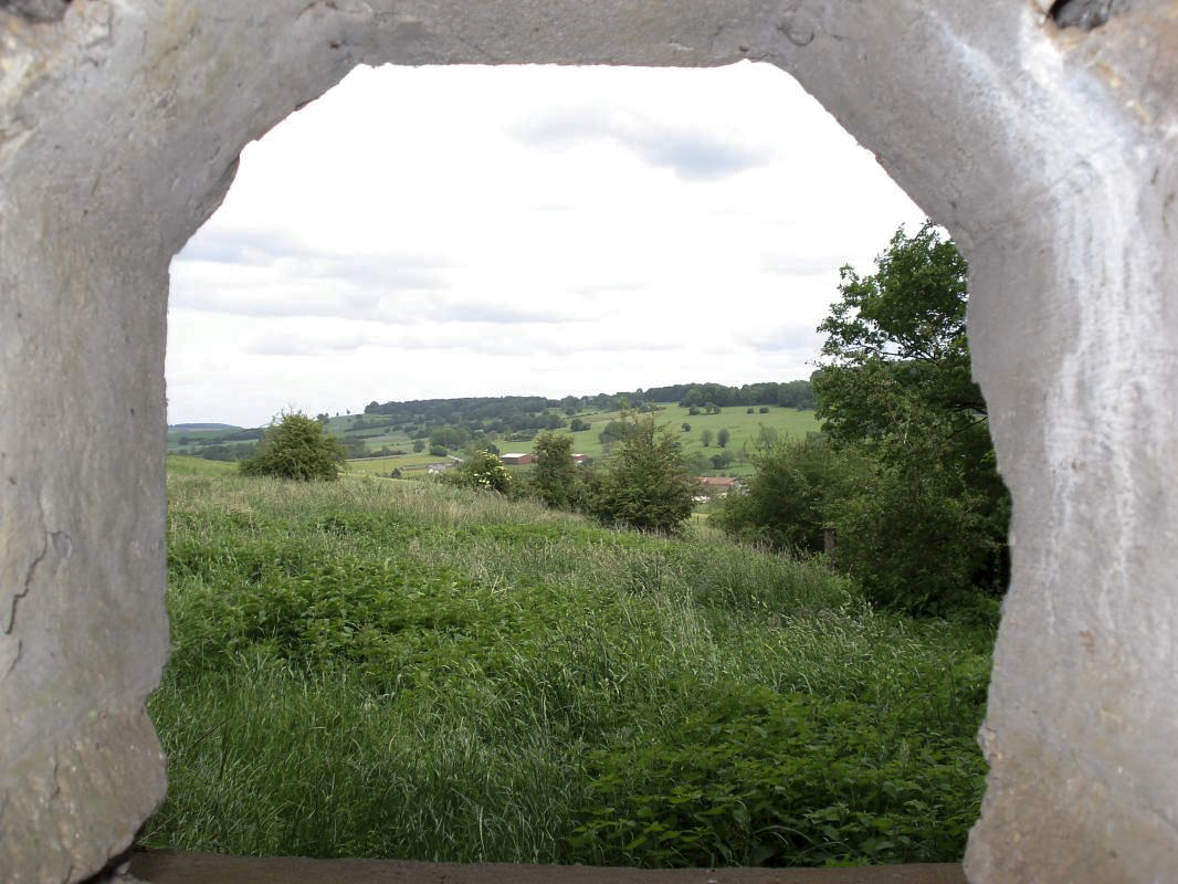 Ligne Maginot - MY8 - LAITERIE - (Casemate d'artillerie) - Pris du créneau FM vers l'est, Thonnelle - R Tucker