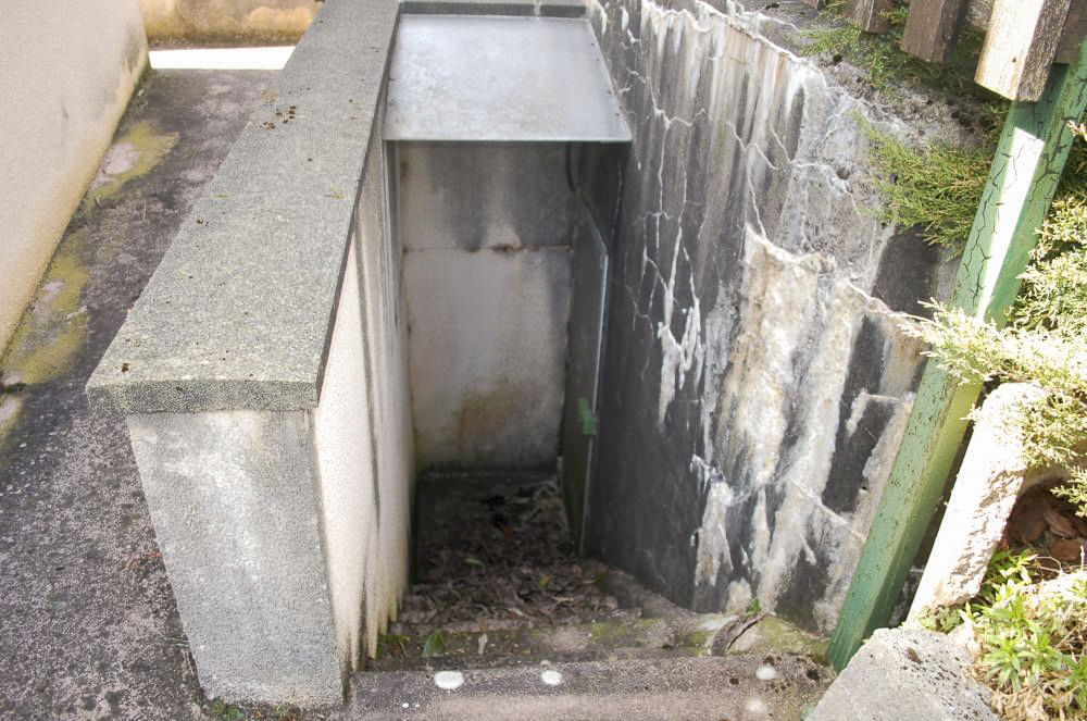 Ligne Maginot - MT121 - (Cuve pour arme d'infanterie) - L'escalier qui mène à l'intérieur, porte cadenassée - Christian RICHON/devoitine520