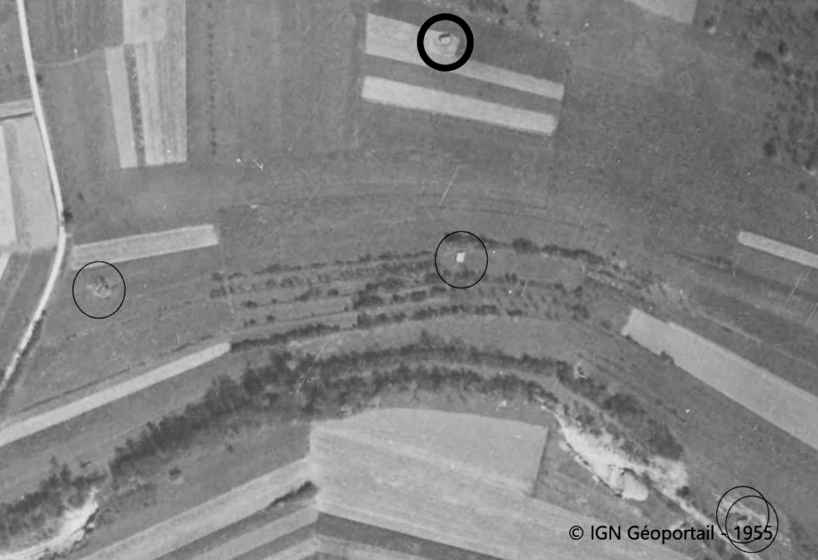 Ligne Maginot - BAMBIDERSTROFF OUEST 2 - (Blockhaus pour arme infanterie) -  - IGN - Géoportail 1955