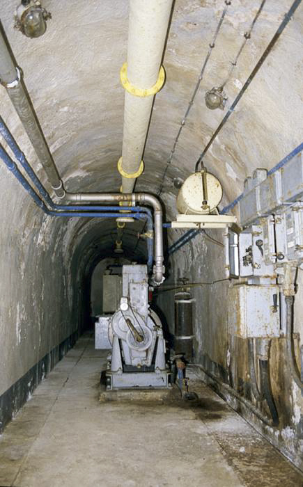 Ligne Maginot - COL DE GARDE (G) - EO10 - (Abri actif) - L'usine électrique
Groupe électrogène Bauduin DB2 et le tableau électrique général de l'ouvrage - LOVINY Alain