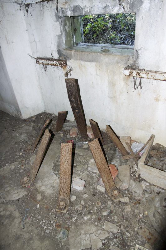 Ligne Maginot - AB17 - (Blockhaus pour canon) - Restes de l’affût crinoline - JOLAS, Jean-Michel