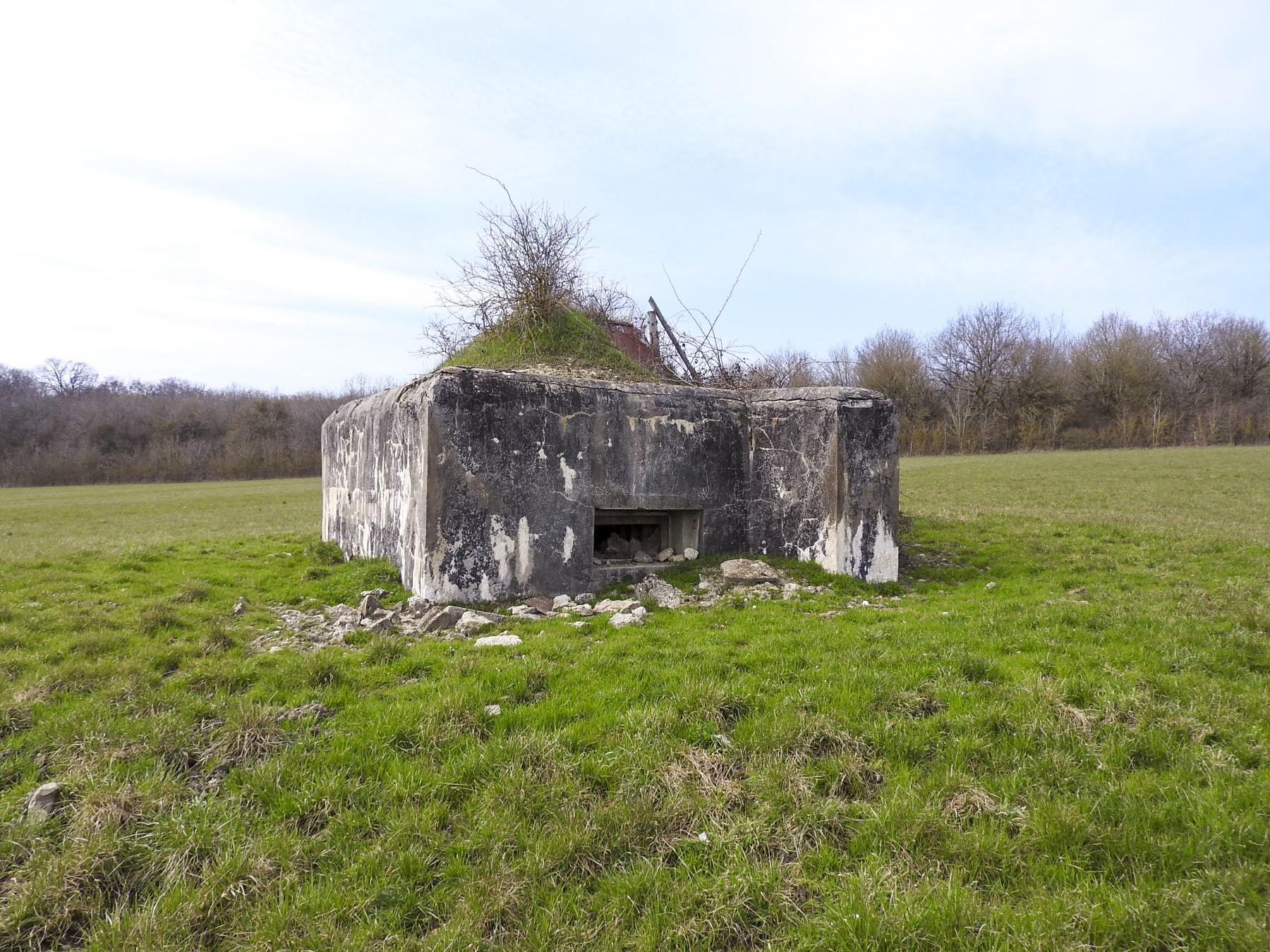 Ligne Maginot - AB27-B - (Blockhaus pour arme infanterie) - La façade de tir. - STENGER Mathieu