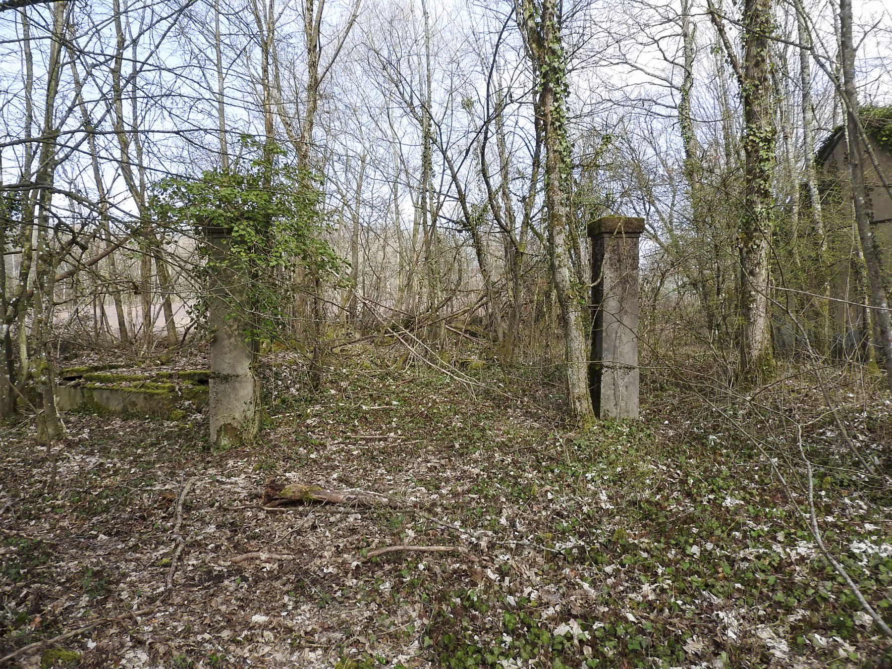 Ligne Maginot - TETING CAMP - (Camp de sureté) - Les pilastres de l'entrée - STENGER Mathieu