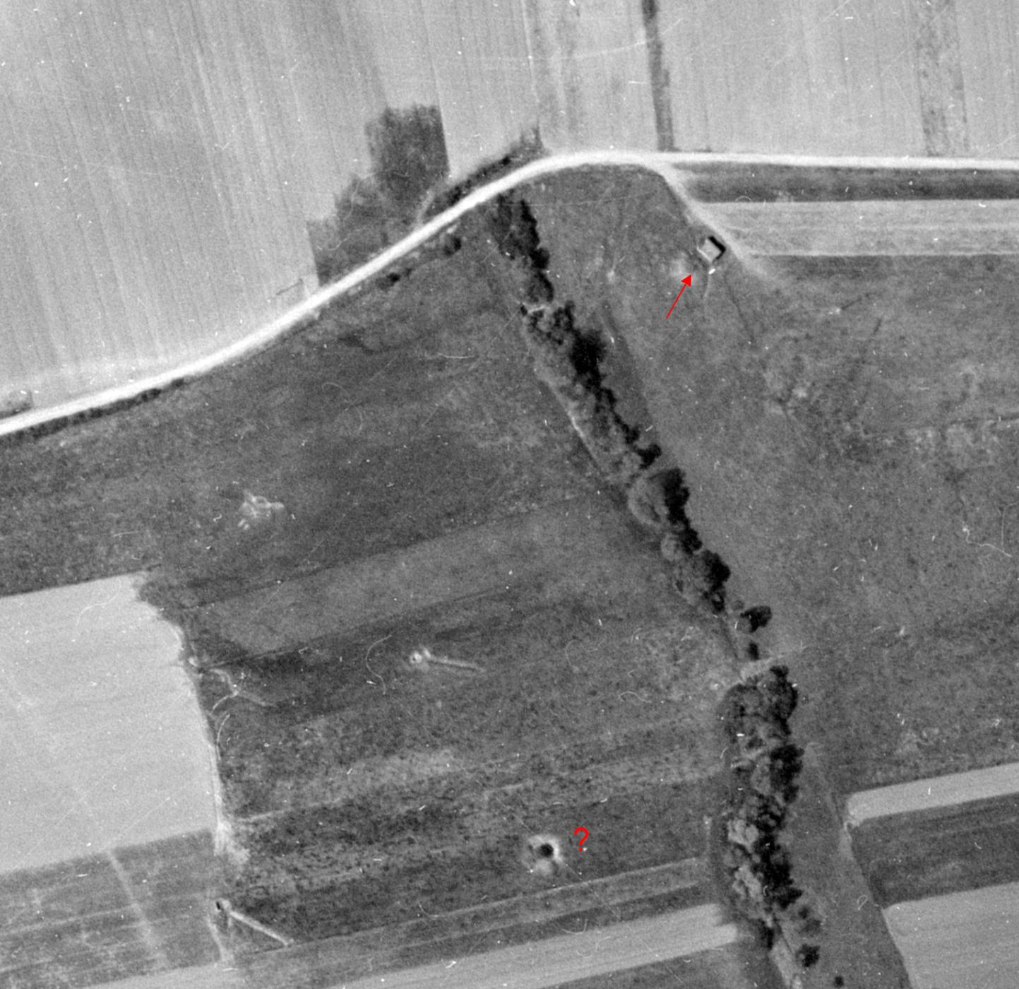 Ligne Maginot - DICKERTEN OUEST - (Blockhaus pour arme infanterie) -  - IGN - Géoportail 1955