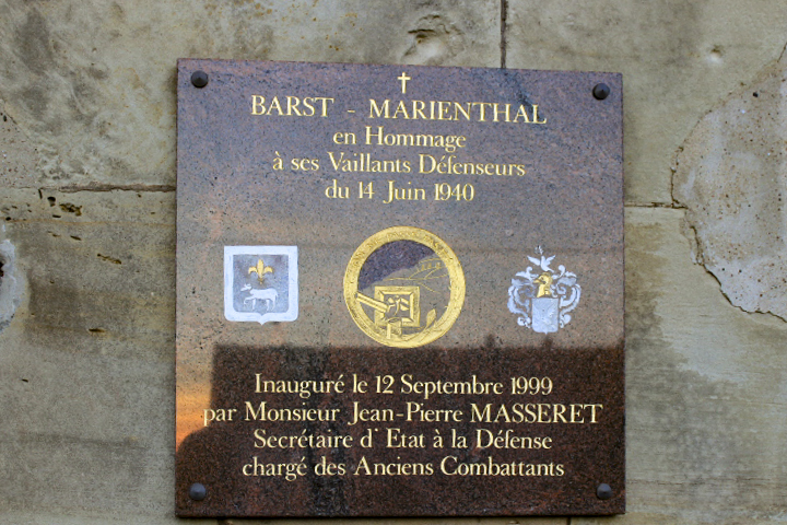 Ligne Maginot - BARST (CHATEAU DE) - (PC de Sous-Quartier) - Plaque commémorative - jin jac