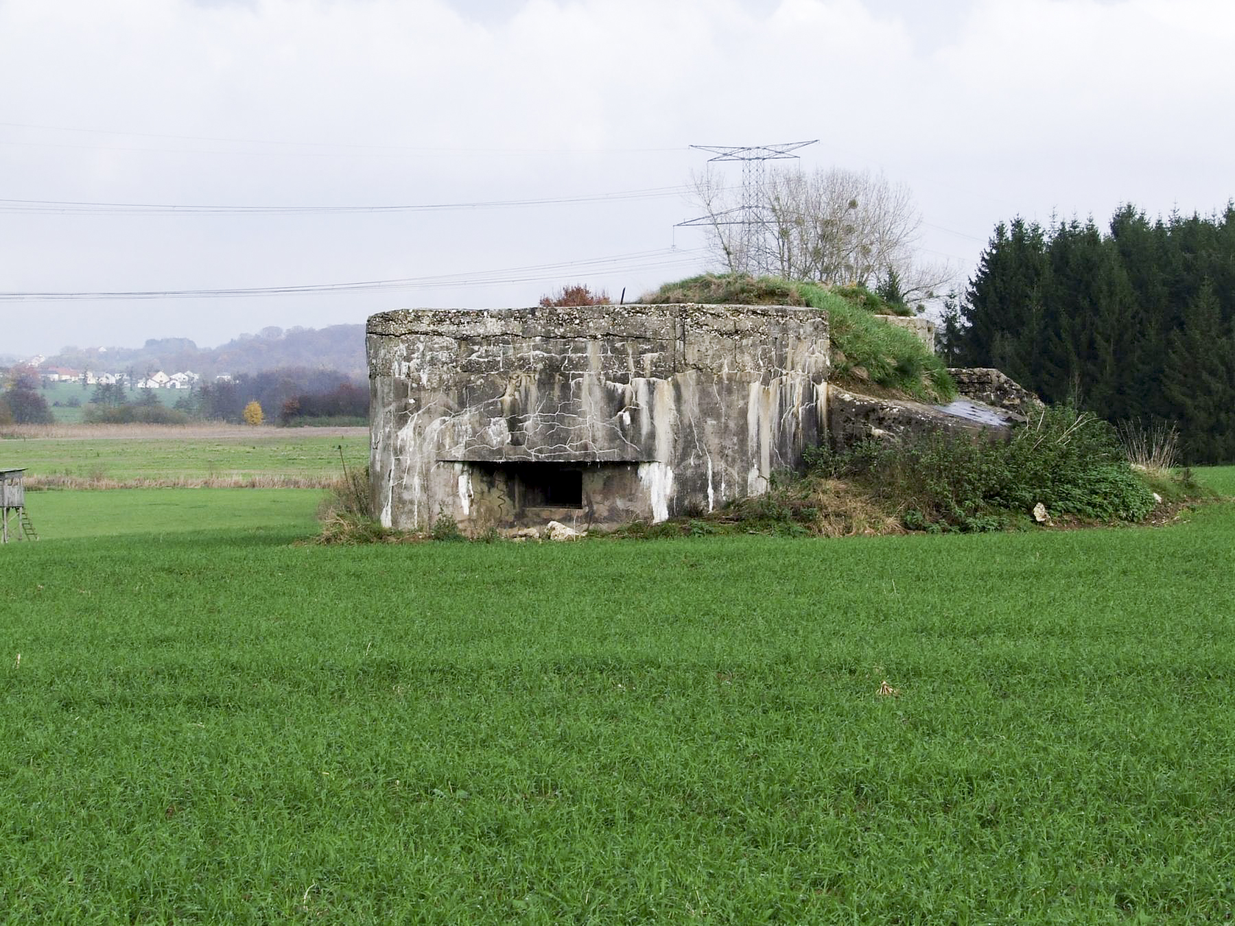 Ligne Maginot - M71B - (Blockhaus pour arme infanterie) - Le flanquement à gauche. - STENGER Mathieu