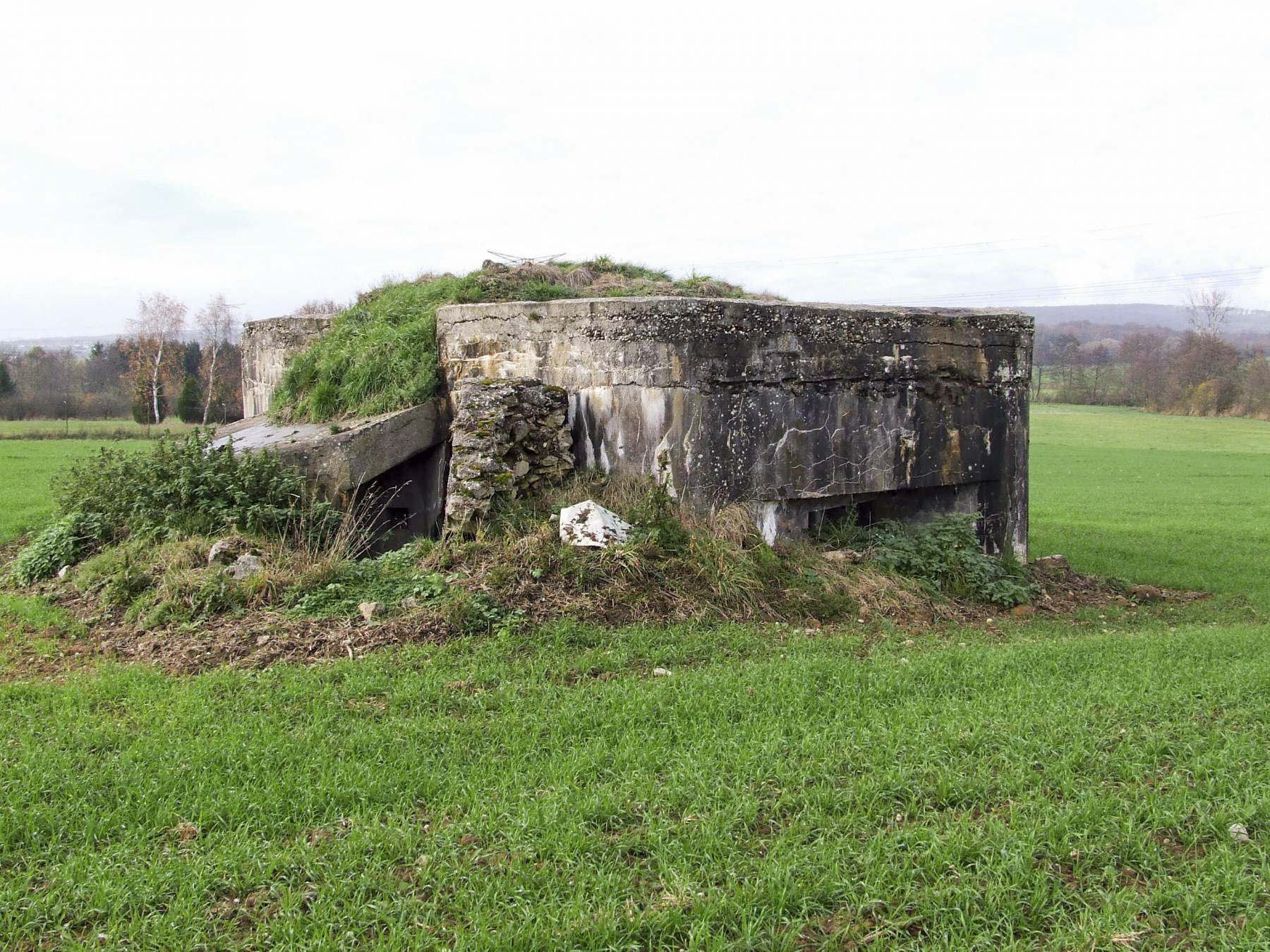 Ligne Maginot - M71B - (Blockhaus pour arme infanterie) - L'entrée et le flanquement à droite. - STENGER Mathieu