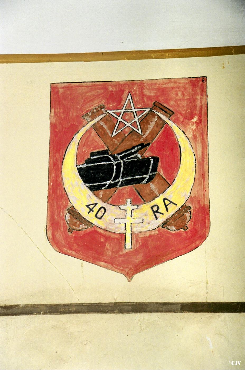Ligne Maginot - LEMBACH - (Camp de sureté) - Insigne du 40° RA - Lia VERMEULEN