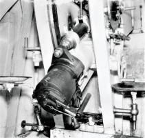 Ligne Maginot - Canon-obusier de 75 mm modèle 1932 sous casemate (75 32) - Ouvrage de Fermont bloc 4
Tube dotée d'une culasse Nordenfeld
Culasse fermée