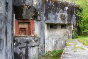 Ligne Maginot - HOCHWALD - (Ouvrage d'artillerie) - Bloc 13
Vue frontale des créneaux 