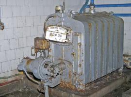 Ligne Maginot - CASTILLON (CN) - EO8 - (Ouvrage d'artillerie) - La chaudière au fuel de l'ouvrage.
Fabrication Ateliers Ventil