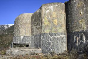 Ligne Maginot - RIMPLAS (RS) - (Ouvrage d'artillerie) - Bloc 1
Reste du camouflage d'origine sur la façade sud