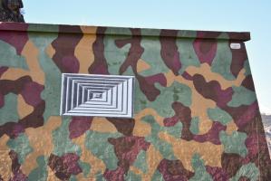 Ligne Maginot - RIMPLAS (RS) - (Ouvrage d'artillerie) - Le camouflage du mur repeint : fausse embrasure