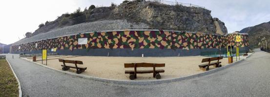 Ligne Maginot - RIMPLAS (RS) - (Ouvrage d'artillerie) - Le mur d'escarpe