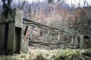 Ligne Maginot - 136 - (Barrage de Route) - La barrière en place au Simserhof
Position fermée