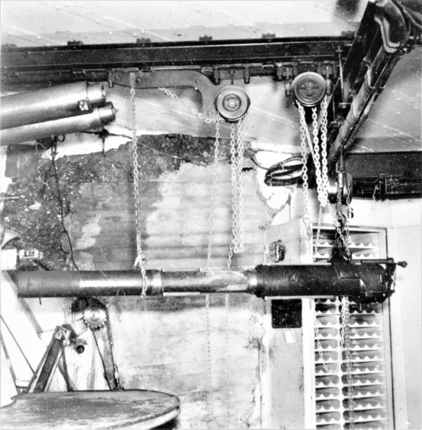 Ligne Maginot - Canon-obusier de 75 mm modèle 1932 sous casemate (75 32) - Ouvrage de Fermont bloc 4
Démontage du tube