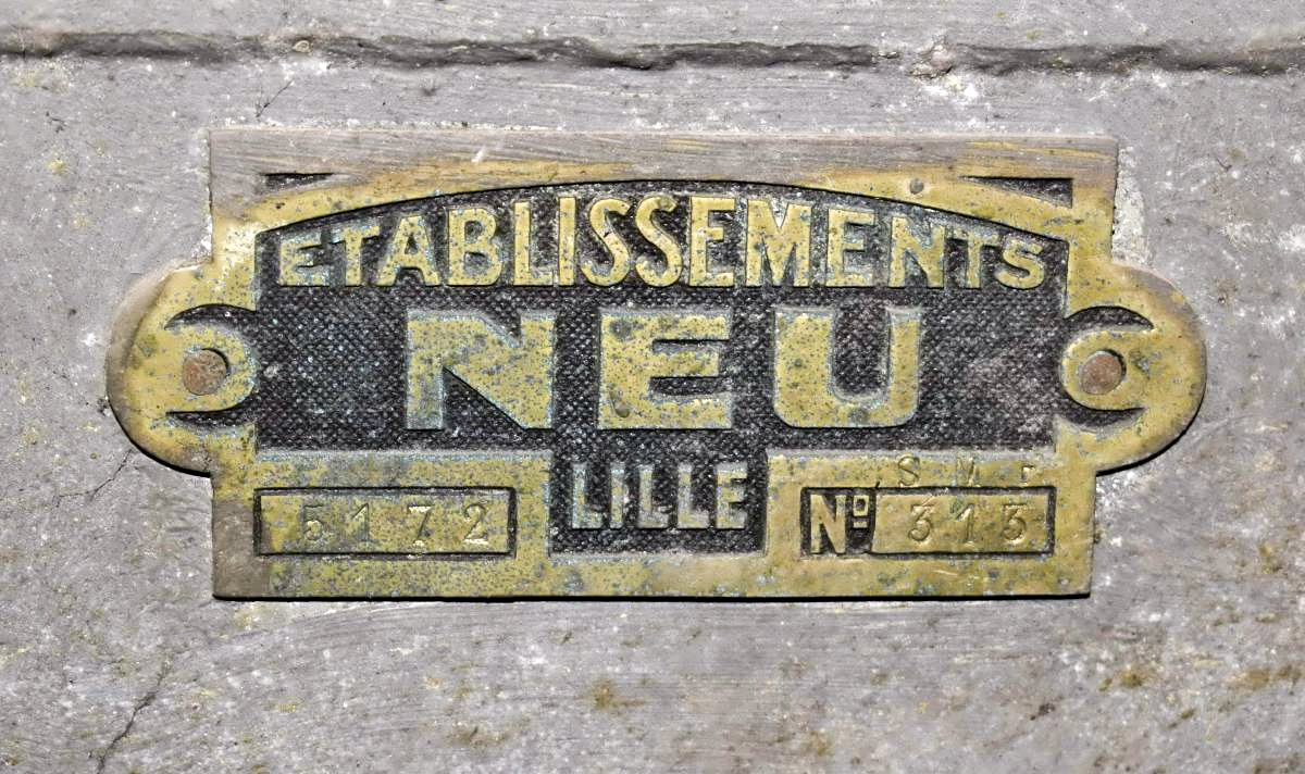 Ligne Maginot - 16/3 - KILSTETT - (Casemate d'infanterie - Double) - Plaque constructeur du ventilateur - D. Froehly