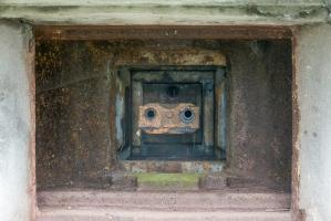 Ligne Maginot - GALGENBERG - A15 - (Ouvrage d'artillerie) - Entrée des hommes
Créneau pour jumelage Reibel