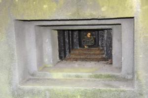 Ligne Maginot - GALGENBERG - A15 - (Ouvrage d'artillerie) - Bloc 2
Créneau pour jumelage de mitrailleuses Reibel MAC 31