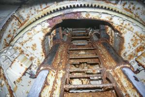 Ligne Maginot - GALGENBERG - A15 - (Ouvrage d'artillerie) - Bloc 6
Tourelle de 135
Echelle d'accès à la chambre de tir 