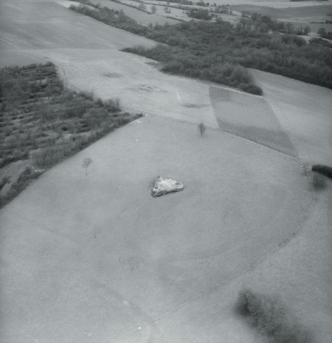 Ligne Maginot - THONNELLE - (Ouvrage d'infanterie) - Photo aérienne prise en 1997
On y voit lles blocs 1 et 2 - Inconnu