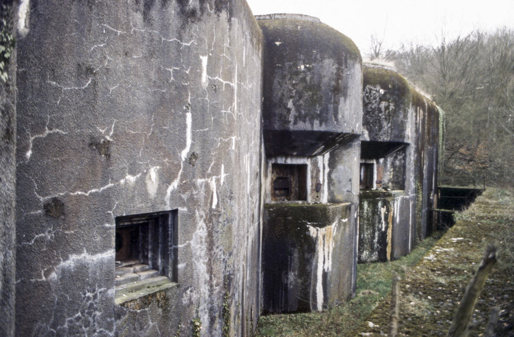 Ligne Maginot - BILLIG - A18 - (Ouvrage d'artillerie) - Les créneaux du bloc 4 bien dégagés en 1988 - Michel Teiten