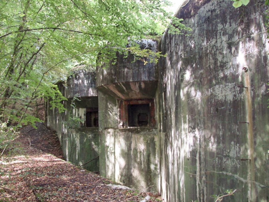 Ligne Maginot - BILLIG - A18 - (Ouvrage d'artillerie) - Bloc 5
On aperçoit encore la peinture de camouflage. - Schnoupf