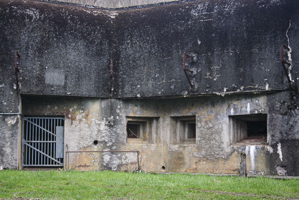 Ligne Maginot - GALGENBERG - A15 - (Ouvrage d'artillerie) - Entrée des hommes
Grille d'entrée et créneaux FM et JM/AC47 - Michel Teiten
