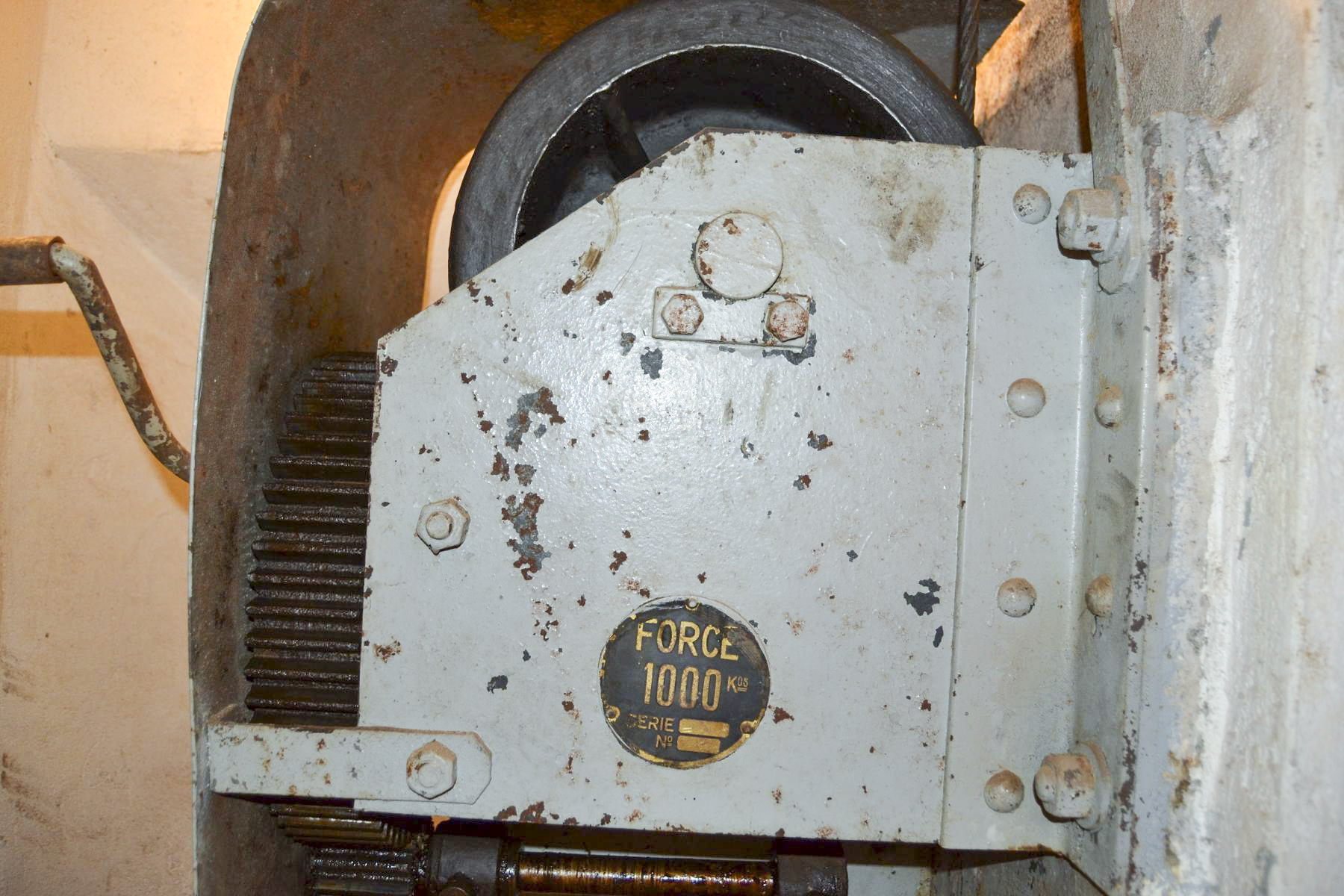 Ligne Maginot - GALGENBERG - A15 - (Ouvrage d'artillerie) - Dispositif d'obturation - Détail du treuil d'ouverture manuelle - Jules MATHIEU