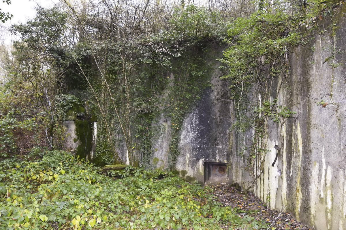 Ligne Maginot - OBERHEIDE - A14 - (Ouvrage d'infanterie) - Créneau FM casemate nord. Il se situe juste au-dessus du fossé diamant comblé. - D.Froehly