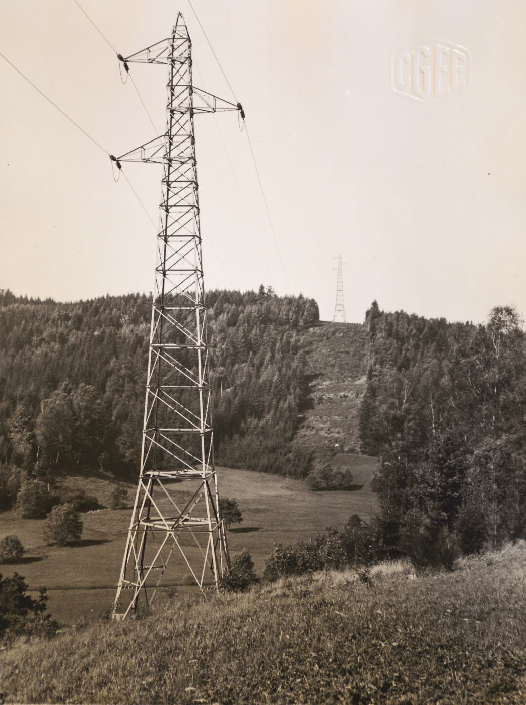 Ligne Maginot - ETIVAL - (Infrastructures électriques) - Ligne CENE 65 KV Etival - Sainte-Blaise - CGEE - Trindel