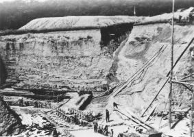 Ligne Maginot - IMMERHOF - A10 - (Ouvrage d'infanterie) - Photo de la construction de l'ouvrage
Excavation 