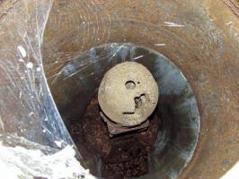 Ligne Maginot - Ouvrage d'artillerie de METRICH - Bloc 10
Dans la cloche LG, le support prévu pour le lance grenade qui n'a jamais été livré