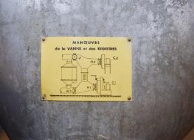 Ligne Maginot - Ouvrage de la FERTE - Bloc 1
Salle de neutralisation du bloc
Instructions de manœuvre du ventilateur type C1