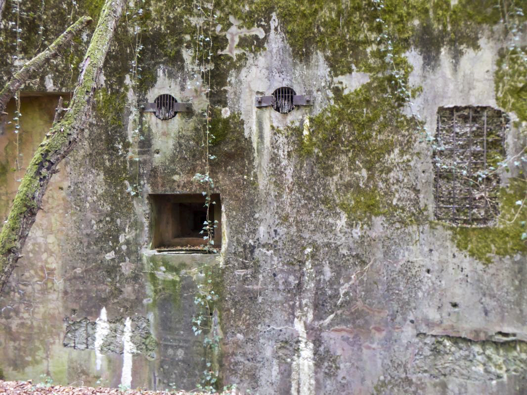 Ligne Maginot - MONT DES WELCHES - X25 - (Abri) - Le créneau pour FM au centre de la façade de l'abri - ELLENA-CUNY