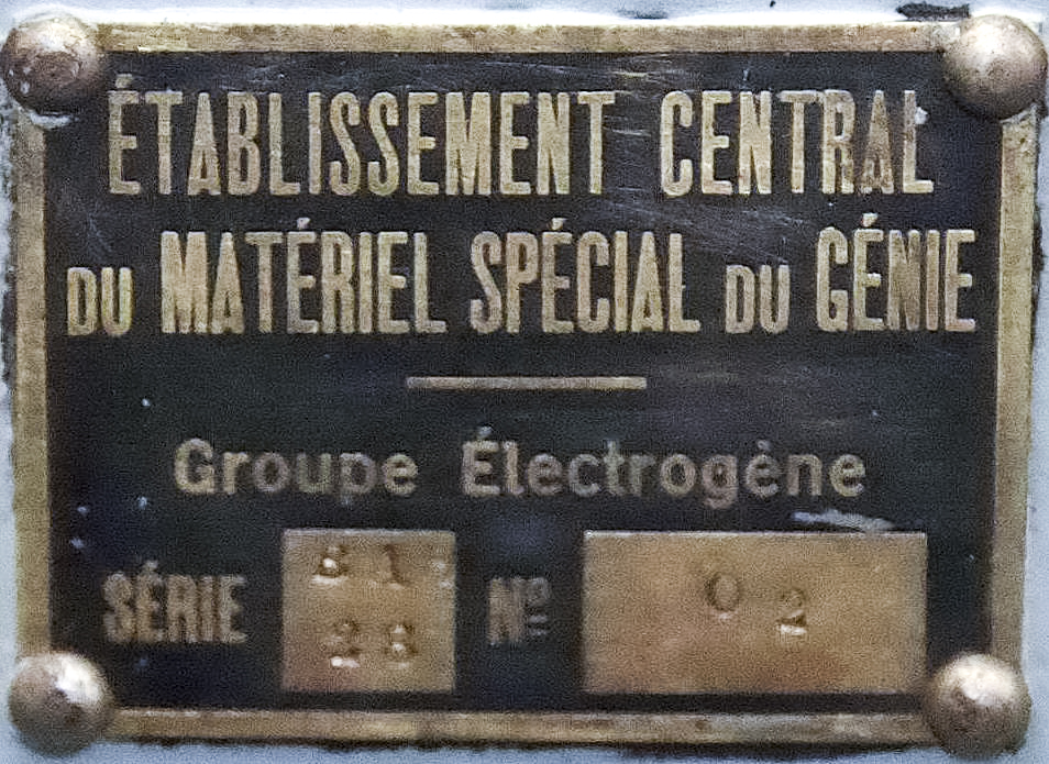 Ligne Maginot - SENTZICH - A16 - (Ouvrage d'infanterie) - Plaque de moteur du Génie - D.Froehly