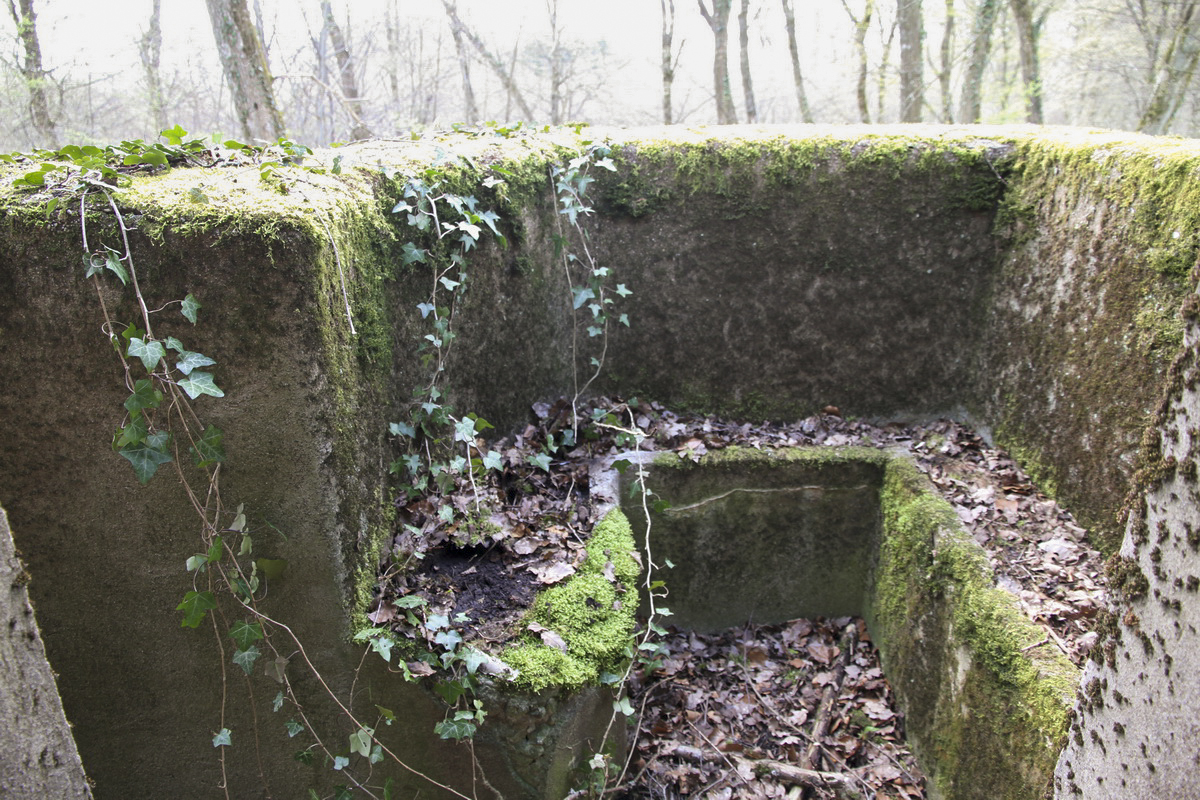 Ligne Maginot - MOLSCHPRICH NORD - (Blockhaus pour arme infanterie) - Devant l'entrée, un petit parapet bétonné - Alain Perouffe